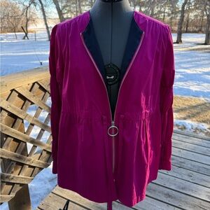 Zara Magenta Jacket with Navy Accents